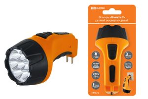 Фонарь «Комета 2» ручной аккумуляторный, 7 светодиодов, 0,8Ач 230В вилка, TDM