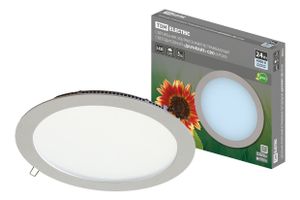 Светильник ультратонкий встраиваемый светодиодный "Даунлайт" СВО (хром) 24 Вт 4000К TDM