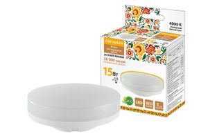 Лампа светодиодная GX53-15 Вт-230 В-4000 К-Э, h=26 мм, Народная