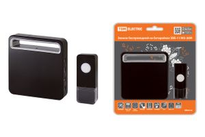 Звонок беспроводной на батарейках ЗББ-11/М3-36М (36 мелодий, кнопка IP44, 2х1,5В АА, многокодовый) TDM
