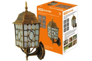 Светильник садово-парковый "Беседка" 60 Вт, вверх, матовое/бронза, Е27, TDM