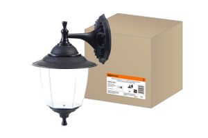 Светильник Прага Эл-11-71-1 60 Вт Е27 настенный вниз черный, прозрачный плафон TDM