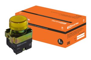 Лампа сигнальная SB2-BV65 с подсветкой 230 В LED, d22 мм, желтый, IP40 TDM