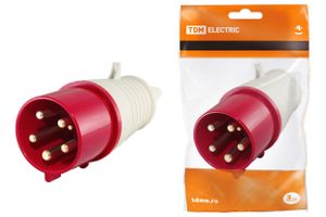 Вилка 015 3Р+РЕ+N 16А 380В IP44 TDM