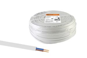 Шнур ШВВП 2х0,75 ГОСТ (200м), белый TDM