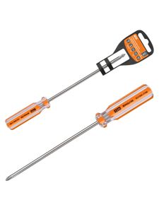 Отвертка крестовая, прозрачная рукоятка, углеродистая сталь, тип PH2 x 150 мм, серия "Гранит" TDM