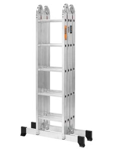 Лестница-трансформер алюминиевая ЛТА4х5, 4 секции по 5 ступеней, h=540/260/142 см, 13,2 кг TDM