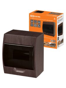 Бокс ЩРН-П-8 модулей навесной пластик IP41 "Эко" (бук) TDM