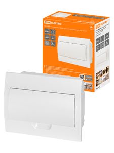 Бокс ЩРВ-П-12модулей с белой крышкой встраиваемый пластик IP40 TDM