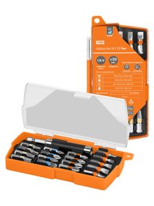 Набор бит №3,  17 бит: SL, PH, PZ,TORX, удлинитель, сталь CR-V, в пластиковом держателе, «Алмаз» TDM