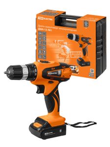 Дрель-шуруповерт акк. ДША-12-ЛК1 12 В, 1,3 А*ч Li-Ion 2 шт, 22 Нм, 0-1350 об/мин, кейс, "Гранит" TDM