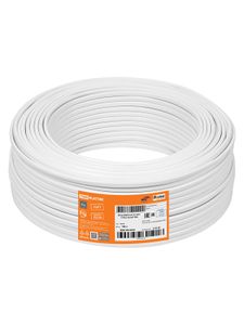 Шнур ШВВП 2х0,75 ГОСТ (100м), белый TDM