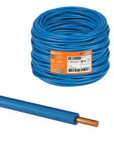 Провод ПуВ (ПВ-1) 1х0,5 ГОСТ (1500м), синий TDM