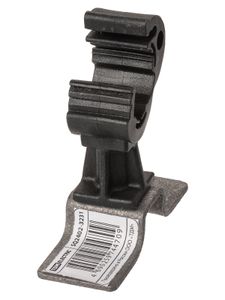 Держатель для гориз. и верт. поверхностей, полимерный фиксатор с защелкой для прута Ø8-10 мм, высота 45 мм, гор. цинк. (упак. 1 шт.) TDM