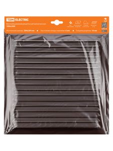 Решетка металл. 300х300, коричневая, с покрытием полимерной эмалью TDM