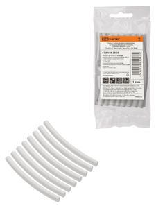 Набор трубок термоусаживаемых, не поддерживающих горение, клеевых, длиной 10 см ТТкНГ(3:1) "Моноцвет, белый 6,4/2,0 TDM"