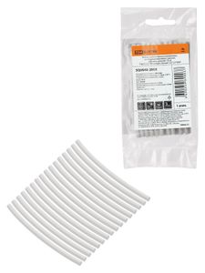 Набор трубок термоусаживаемых, не поддерживающих горение, клеевых, длиной 10 см ТТкНГ(3:1) "Моноцвет, белый 3,2/1,0 TDM"