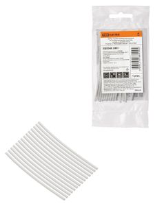 Набор трубок термоусаживаемых, не поддерживающих горение, клеевых, длиной 10 см ТТкНГ(3:1) "Моноцвет, белый 1,5/0,6 TDM"