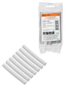 Набор трубок термоусаживаемых, не поддерживающих горение, клеевых, длиной 10 см ТТкНГ(3:1) "Моноцвет, белый 9,5/3,0 TDM"