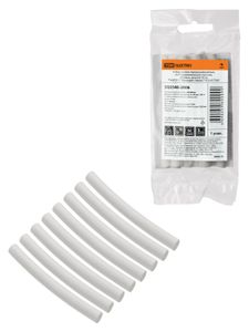 Набор трубок термоусаживаемых, не поддерживающих горение, клеевых, длиной 10 см ТТкНГ(3:1) "Моноцвет, белый 7,9/2,65 TDM"