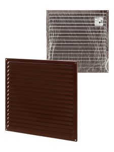 Решетка металл. усиленная 450х450, коричневая, с покрытием полимерной эмалью, TDM