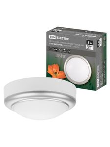 Светильник накладной LED ДПО "Антарес" 8Вт 6500К круг 140*58 мм мат.серебро IP54 TDM