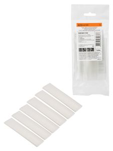 Набор трубок термоусаживаемых, не поддерживающих горение, клеевых, длиной 10 см ТТк(3:1) "Моноцвет, прозрачный 12,7/4,3 TDM"