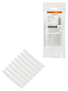 Набор трубок термоусаживаемых, не поддерживающих горение, клеевых, длиной 10 см ТТк(3:1) "Моноцвет, прозрачный 7,9/2,65 TDM"