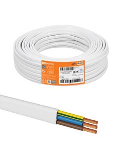 Провод ПГВВП 3х1,5 ГОСТ (20м), белый TDM