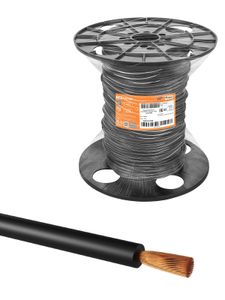 Провод ПуГВ нг(А)-LS 1х10,0 ГОСТ на катушке (150м), черный TDM
