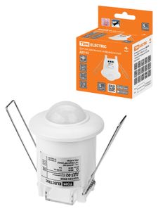 Датчик движения точечный ДДТ-02 40мм, 800Вт, 10-900с, 6м, 3+лк, 120(сбоку)+360(сверху)гр, IP20, TDM