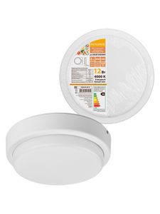 Светодиодный светильник LED ДПП 2901 12Вт 990 лм 4000К IP65 белый круг 160*48 мм Народный