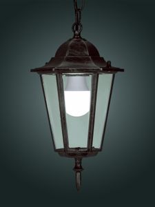 Светильник 6060-15 садово-парковый шестигранник, 60Вт, подвес, бронза TDM