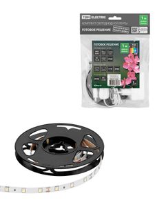 Комплект светодиодной ленты SMD5050-30 LED/м-12 В-7,2 Вт/м-IP20-RGB (1 м), 12 Вт, IR-контроллер TDM