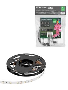 Комплект светодиодной ленты SMD5050-30 LED/м-12 В-7,2 Вт/м-IP65-RGB (1 м), 12 Вт, IR-контроллер TDM