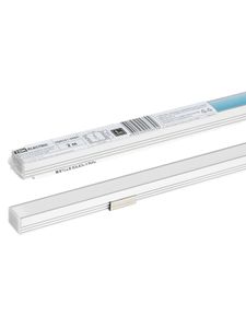 Алюминиевый профиль накладной 1612 (2 м), матовый рассеиватель, 2 заглушки, 4 крепежа TDM