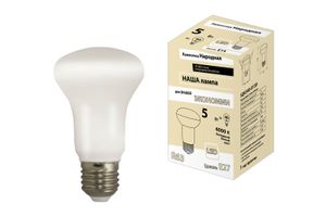 Лампа светодиодная R63 - 5 Вт-230 В -4000 К–E27 Народная