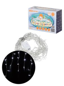 Гирлянда новогодняя "Бахрома" 2,5х0,6 м, белый свет,  8 режимов, наружное использование, IP44, TDM