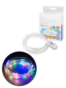 Гирлянда светодиодная "Роса20" 20LED, 2м, многоцвет., 2хCR2032 , TDM