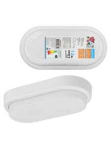 Светодиодный светильник LED ДПП 3801 12Вт 6500К IP65 белый овал 177*85*57 мм Народный