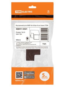 Внутренний угол КМВ 16х16 бук (4 шт./комп.) TDM