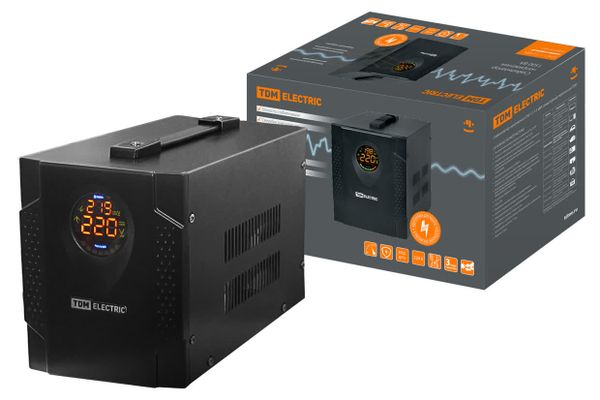 Стабилизатор напряжения СНС1-1-1,5 кВА симисторный переносной TDM