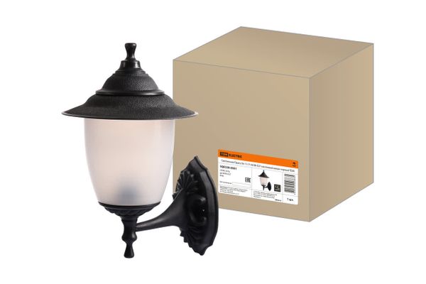 Светильник Прага Эл-11-71 60 Вт Е27 настенный вверх черный TDM