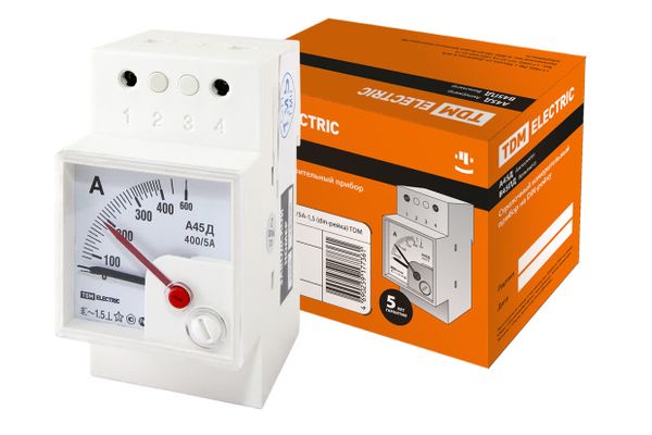 Амперметр А45Д  400/5А-1,5 (DIN-рейка) TDM
