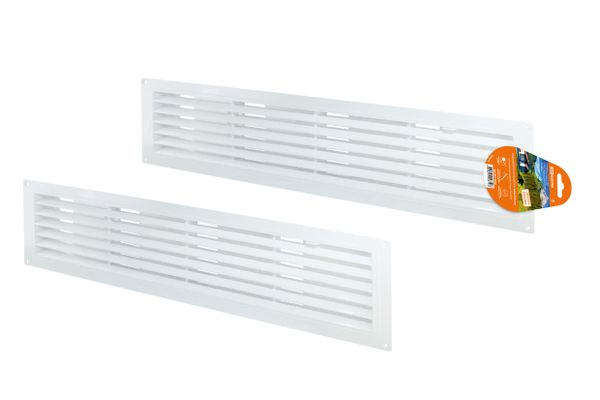 Решетка радиаторная, с регулировкой живого сечения, белая, 460х123 TDM