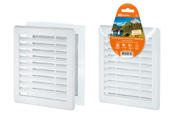 Решетка разъемная с москитной сеткой, белая, 180х240 TDM