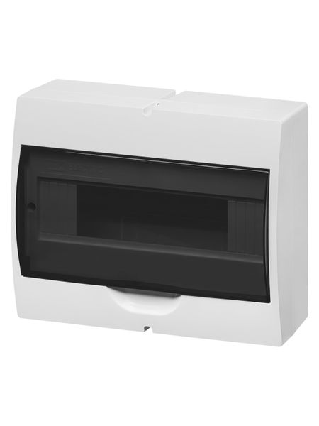 Щит ЩРН-П-12 модулей, навесной, пластик, белый, дымчатая дверца, IP41 TDM