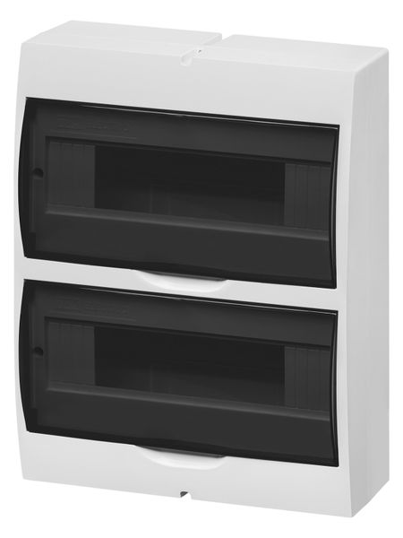 Щит ЩРН-П-24 модуля, навесной, пластик, белый, дымчатая дверца, IP41 TDM