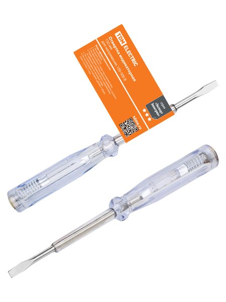 Отвертка-пробник (индикатор) 150 мм, 100-500В "ЭкспертЭлектрик" TDM