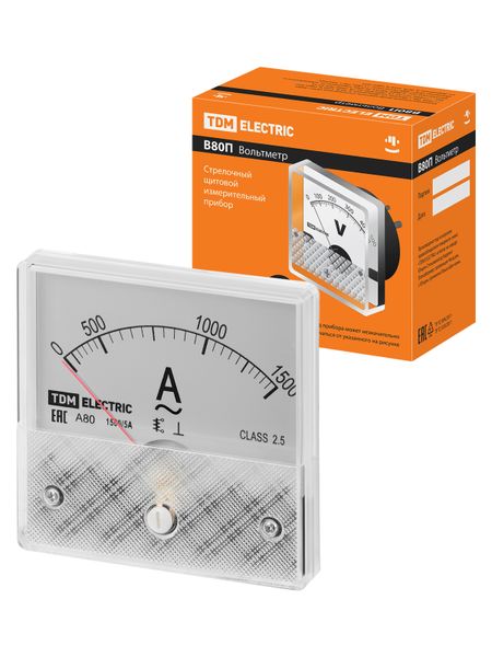 Амперметр А80 1500А/5А-2,5, трансформаторного включения, (поверенный), TDM